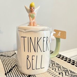 Rae Dunn Tinker Bell Mug with Topper - NWT